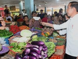 Cek Harga Komoditi, Presiden Kunjungi Pasar di Kotawaringin Kalteng