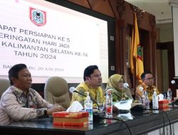 Pemprov Rakor Jelang HUT Kalimantan Selatan ke-74
