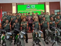 Kodim 0902/BRU Dapat Bantuan Hibah Pemkab Berau 13 Unit Motor