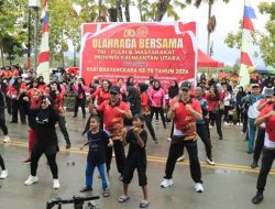 Sambut HUT ke 78 Bhayangkara, Sekprov Apresiasi Gelaran Jalan Sehat