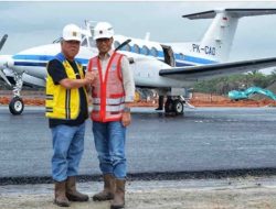 Ujicoba King Air di Landasan Pacu IKN Mendarat Sempurna