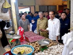 Tinjau Pasar Mawar Pontianak, Jokowi Bilang Harga Stabil