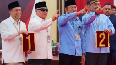 Nomor Urut Pilgub Kaltim: Isran-Hadi Nomor 1, Rudy-Seno 2