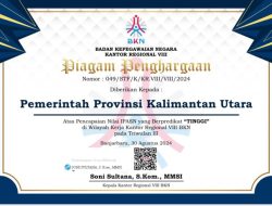 Pemprov Kaltara Raih Penghagaan IPASN Tinggi