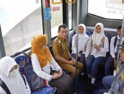 Pj. Wali Kota Pontianak Resmikan Bus Rapid Transit (BRT) Gratis untuk Pelajar
