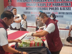Polda Kalsel Musnahkan 65,5 Kg Sabu dan Ekstasi