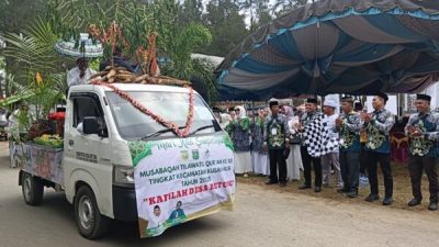 Ratusan warga Kusan Hilir meriahkan MTQN di Desa Betung
