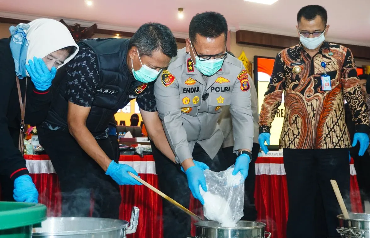 Istimewa - Polda Kaltim sita 98.108 kilogram sabu dan 2,8 kilogram ganja