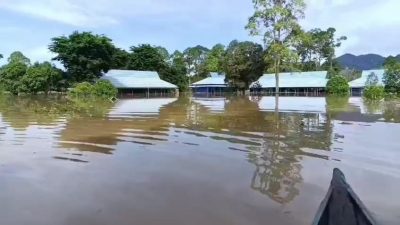 Sungai Kayan meluap, ibu kota Kaltara