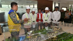 Istimewa - Wakil Presiden RI Gibran Rakabuming Raka (kedua dari kiri) saat meninjau progres pembangunan di Ibu Kota Nusantara (IKN), Kalimantan Timur.