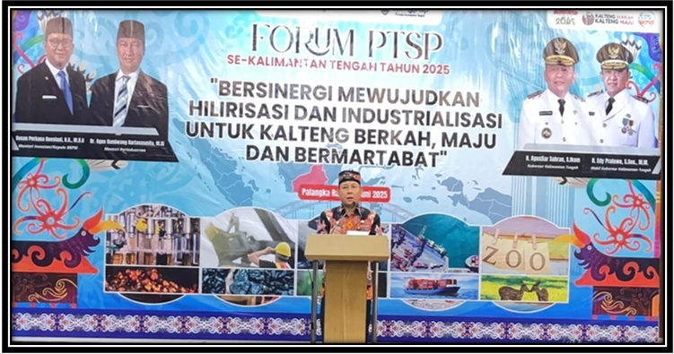 Kepala DPMPTSP Prov. Kalteng Paparkan Rencana Strategis Hilirisasi pada Forum PTSP Se Kalteng Tahun 2025