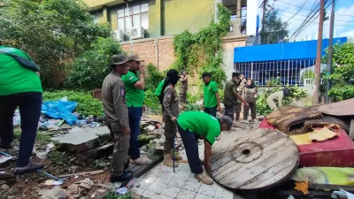 Istimewa - Penertiban ini dilakukan menyusul laporan warga sekitar yang mencurigai adanya aktivitas ilegal di lokasi tersebut.