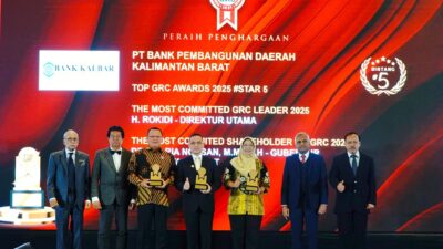 Bank Kalbar Raih Bintang Lima di TOP GRC Awards 2025, Bukti Pengelolaan Keuangan Berkelas Nasional