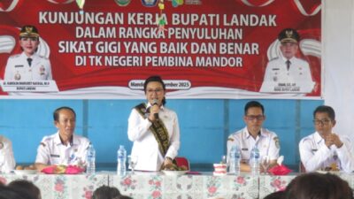 Bupati Landak Tinjau Mandor, Pastikan Kualitas Pendidikan, Kesehatan, dan Pangan Warga Terjamin