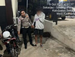 Gerak Cepat Polres Sekadau Bubarkan Balap Liar, Satu Remaja dan Dua Motor Diamankan