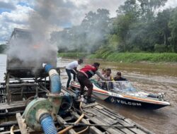 Patroli Gabungan di Kapuas Hulu: Satu Unit Lanting Jek PETI Dibakar Aparat Sebagai Langkah Penertiban