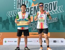 Justin Sean Bahagia Raih Doorprize Tabungan Emas BSI di Even Akcaya Run 2026