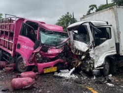 Dua Truk Adu Banteng di Kubu Raya, Satu Pengemudi Meninggal Dunia